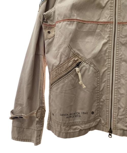 AVIREX（アヴィレックス）AVIREX (アヴィレックス) クラシック ビーチ カスタムジップジャケット ベージュ サイズ:XLの古着・服飾アイテム
