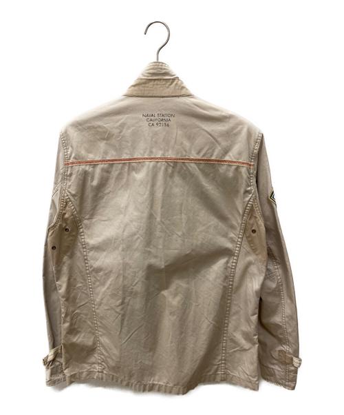 AVIREX（アヴィレックス）AVIREX (アヴィレックス) クラシック ビーチ カスタムジップジャケット ベージュ サイズ:XLの古着・服飾アイテム