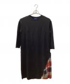 BLUE LABEL CRESTBRIDGEブルーレーベルクレストブリッジ）の古着「長袖ワンピース」｜ブラック