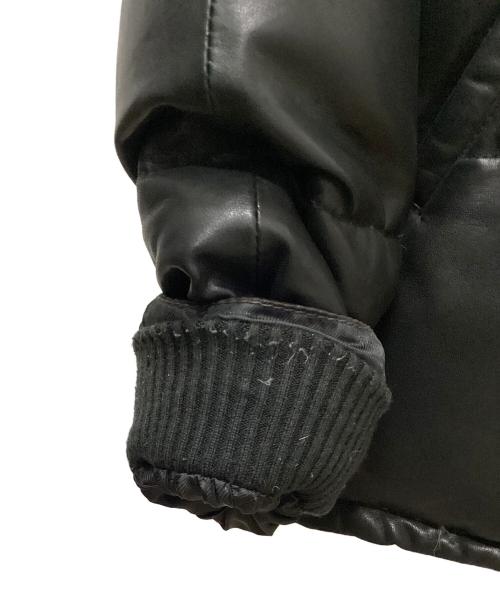 AVIREX（アヴィレックス）AVIREX (アヴィレックス) レザーダウンジャケット ブラック サイズ:Mの古着・服飾アイテム