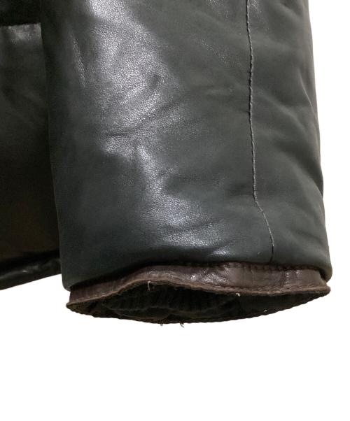 AVIREX（アヴィレックス）AVIREX (アヴィレックス) レザーダウンジャケット ブラック サイズ:Mの古着・服飾アイテム