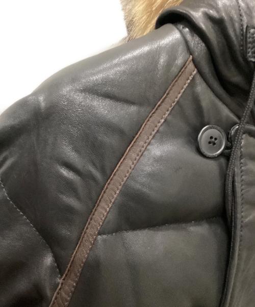 AVIREX（アヴィレックス）AVIREX (アヴィレックス) レザーダウンジャケット ブラック サイズ:Mの古着・服飾アイテム