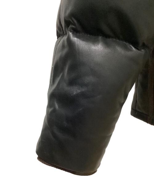 AVIREX（アヴィレックス）AVIREX (アヴィレックス) レザーダウンジャケット ブラック サイズ:Mの古着・服飾アイテム