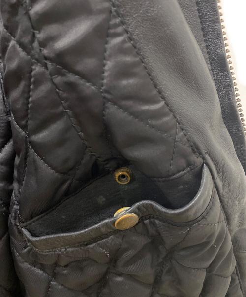 HARLEY-DAVIDSON（ハーレーダビッドソン）HARLEY-DAVIDSON (ハーレーダビッドソン) ロゴワッペンシングルレザージャケット ブラック サイズ:Lの古着・服飾アイテム