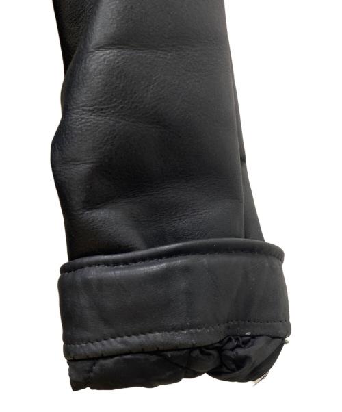 HARLEY-DAVIDSON（ハーレーダビッドソン）HARLEY-DAVIDSON (ハーレーダビッドソン) ロゴワッペンシングルレザージャケット ブラック サイズ:Lの古着・服飾アイテム