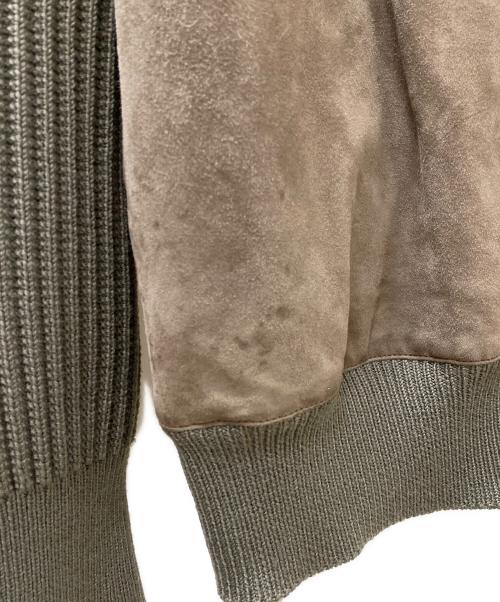 Salvatore Ferragamo（サルヴァトーレ フェラガモ）Salvatore Ferragamo (サルヴァトーレ フェラガモ) スウェードニットブルゾン ベージュ サイズ:Lの古着・服飾アイテム