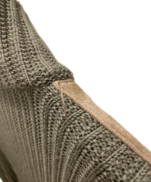 Salvatore Ferragamo（サルヴァトーレ フェラガモ）Salvatore Ferragamo (サルヴァトーレ フェラガモ) スウェードニットブルゾン ベージュ サイズ:Lの古着・服飾アイテム