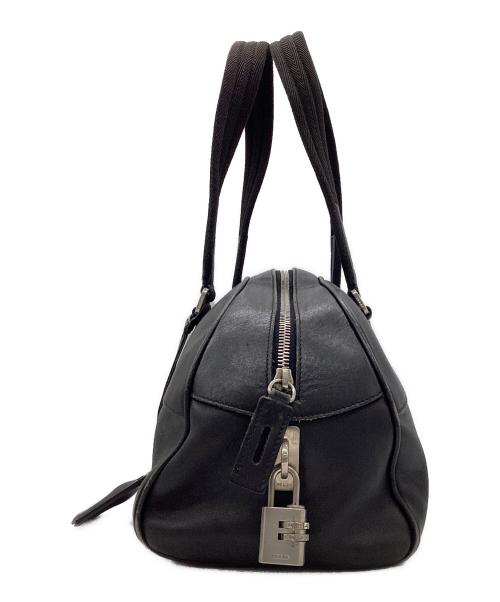 PRADA（プラダ）PRADA (プラダ) レザーハンドバッグ ブラックの古着・服飾アイテム