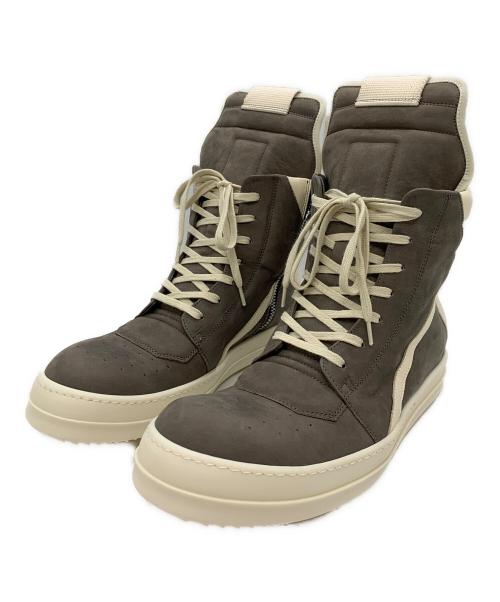 RICK OWENS（リックオウエンス）RICK OWENS (リックオウエンス) GEO BASKET グレー×アイボリー サイズ:SIZE 43の古着・服飾アイテム