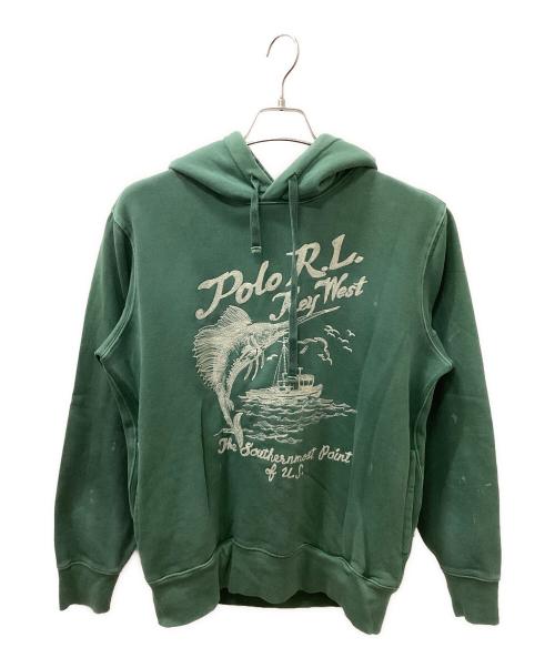 POLO RALPH LAUREN（ポロ・ラルフローレン）POLO RALPH LAUREN (ポロ・ラルフローレン) プルオーバーパーカー グリーン サイズ:Sの古着・服飾アイテム