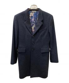 PAUL SMITH（ポールスミス）の古着「カシミヤ100％チェスターコート」｜ネイビー
