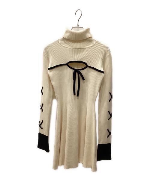 darich（ダーリッチ）darich (ダーリッチ) ニットワンピース ホワイト サイズ:Freeの古着・服飾アイテム