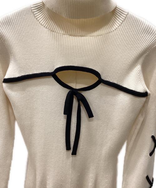 darich（ダーリッチ）darich (ダーリッチ) ニットワンピース ホワイト サイズ:Freeの古着・服飾アイテム