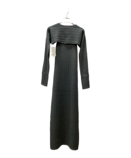 Snidel（スナイデル）Snidel (スナイデル) カーデセットアメスリニットワンピ グリーン サイズ:F 未使用品の古着・服飾アイテム