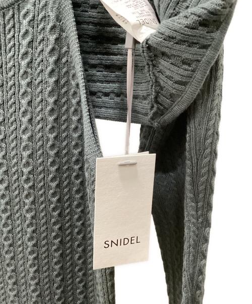 Snidel（スナイデル）Snidel (スナイデル) カーデセットアメスリニットワンピ グリーン サイズ:F 未使用品の古着・服飾アイテム