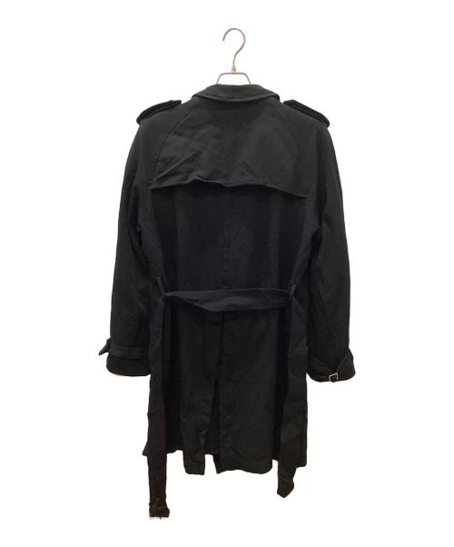 COMME des GARCONS HOMME PLUS（コムデギャルソンオムプリュス）COMME des GARCONS HOMME PLUS (コムデギャルソンオムプリュス) 11AW 縮絨ベルテッドダブルコート ブラック サイズ:Lの古着・服飾アイテム