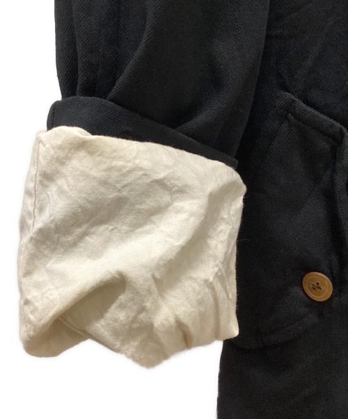 COMME des GARCONS HOMME PLUS（コムデギャルソンオムプリュス）COMME des GARCONS HOMME PLUS (コムデギャルソンオムプリュス) 11AW 縮絨ベルテッドダブルコート ブラック サイズ:Lの古着・服飾アイテム