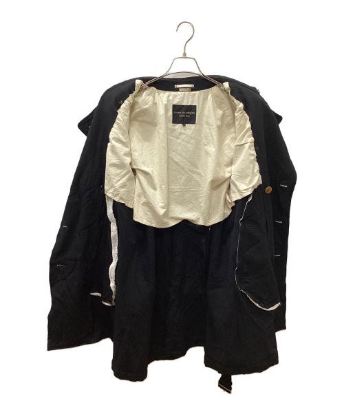 COMME des GARCONS HOMME PLUS（コムデギャルソンオムプリュス）COMME des GARCONS HOMME PLUS (コムデギャルソンオムプリュス) 11AW 縮絨ベルテッドダブルコート ブラック サイズ:Lの古着・服飾アイテム