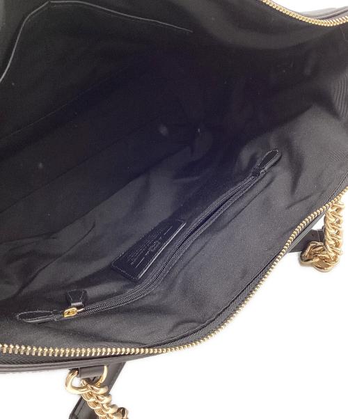 COACH（コーチ）COACH (コーチ) キルティングチェーントートバッグ ブラックの古着・服飾アイテム