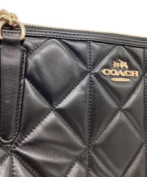 COACH（コーチ）COACH (コーチ) キルティングチェーントートバッグ ブラックの古着・服飾アイテム