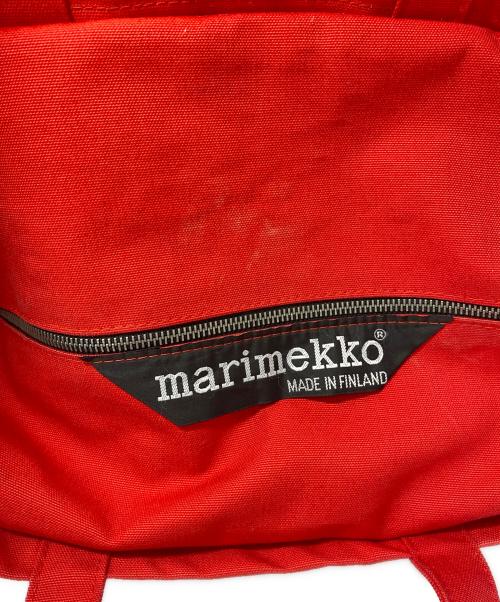 marimekko（マリメッコ）marimekko (マリメッコ) 00s 旧タグ  ペルスカッシトートバッグ レッドの古着・服飾アイテム