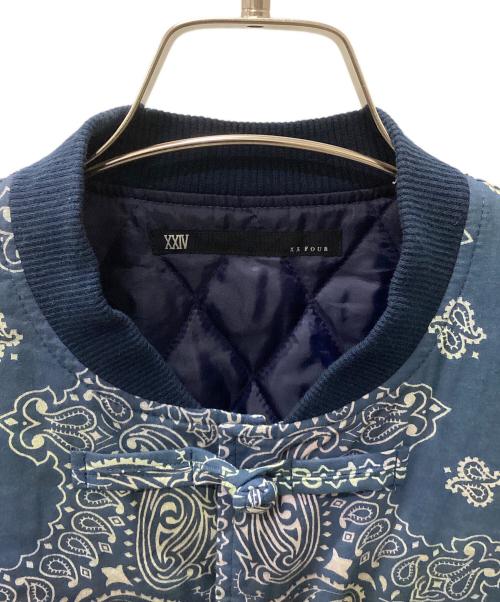 XX FOUR（ダブルエックスフォー）XX FOUR (ダブルエックスフォー) ペイズリーチャイナジャケット ブルー サイズ:Mの古着・服飾アイテム