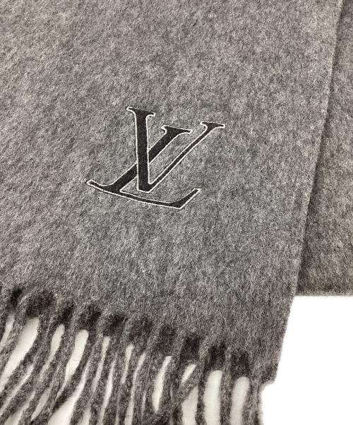 LOUIS VUITTON（ルイ ヴィトン）LOUIS VUITTON (ルイ ヴィトン) カシミヤマフラー グレーの古着・服飾アイテム