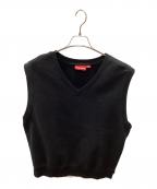 SUPREMEシュプリーム）の古着「スウェットベスト」｜ブラック