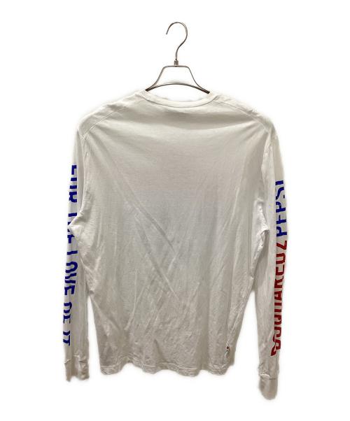 DSQUARED2（ディースクエアード）DSQUARED2 (ディースクエアード) ペプシコラボ長袖カットソー ホワイト サイズ:Lの古着・服飾アイテム