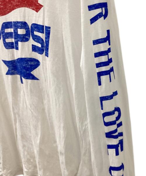 DSQUARED2（ディースクエアード）DSQUARED2 (ディースクエアード) ペプシコラボ長袖カットソー ホワイト サイズ:Lの古着・服飾アイテム
