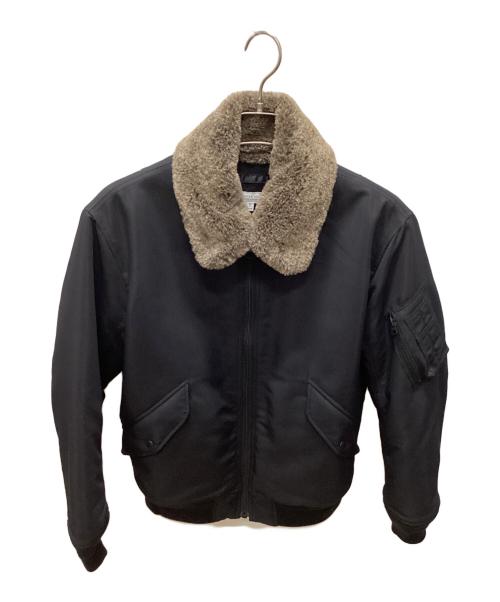 BEAUTY&YOUTH UNITED ARROWS（ビューティーアンドユースユナイテッドアローズ）BEAUTY&YOUTH UNITED ARROWS (ビューティーアンドユースユナイテッドアローズ) BY ∴ カルゼ ファー MA-1 ネイビー サイズ:Ｍの古着・服飾アイテム