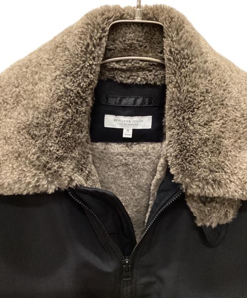 BEAUTY&YOUTH UNITED ARROWS（ビューティーアンドユースユナイテッドアローズ）BEAUTY&YOUTH UNITED ARROWS (ビューティーアンドユースユナイテッドアローズ) BY ∴ カルゼ ファー MA-1 ネイビー サイズ:Ｍの古着・服飾アイテム