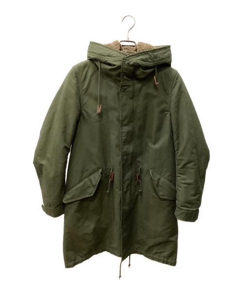 AMERICAN RAG CIE（アメリカンラグシー）AMERICAN RAG CIE (アメリカンラグシー) チャイニーズラクーンファーモッズコート オリーブ サイズ:1の古着・服飾アイテム