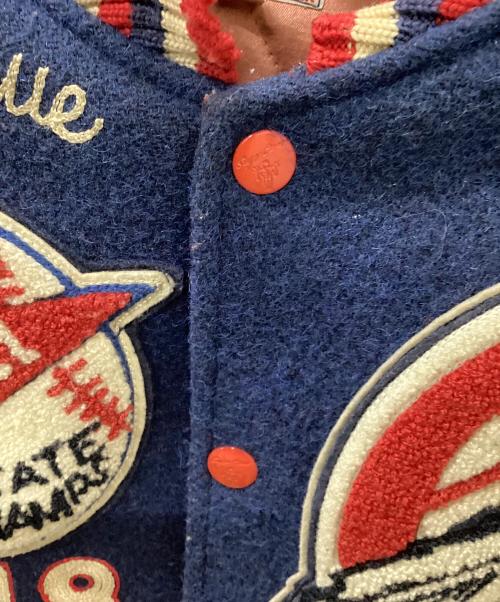 STYLE EYES（スタイルアイズ）STYLE EYES (スタイルアイズ) スタジャン ブルー×ホワイト サイズ:38の古着・服飾アイテム