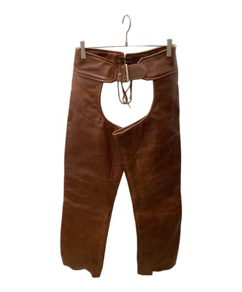 VANSON（バンソン）VANSON (バンソン) レザーチャップス ブラウン サイズ:24の古着・服飾アイテム