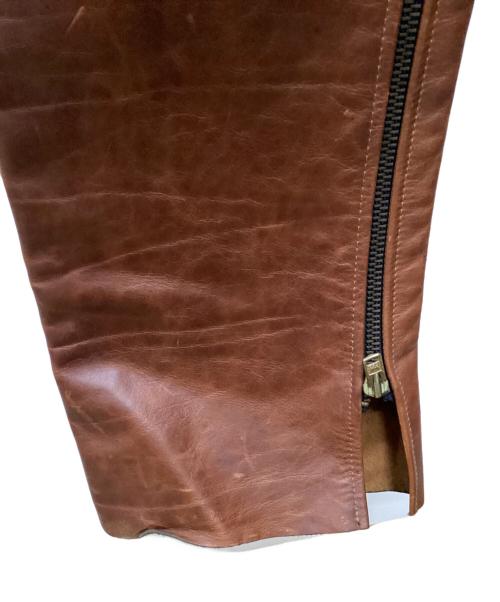 VANSON（バンソン）VANSON (バンソン) レザーチャップス ブラウン サイズ:24の古着・服飾アイテム