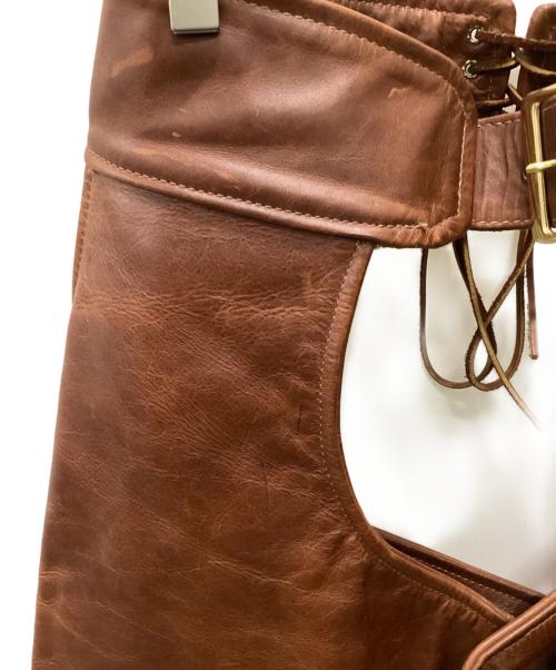 VANSON（バンソン）VANSON (バンソン) レザーチャップス ブラウン サイズ:24の古着・服飾アイテム