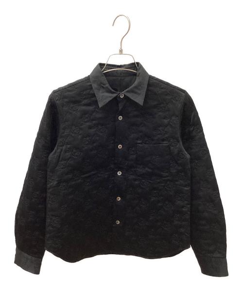 tricot COMME des GARCONS（トリココムデギャルソン）tricot COMME des GARCONS (トリココムデギャルソン) キルティングシャツジャケット ブラック サイズ:Mの古着・服飾アイテム
