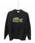 LACOSTE（ラコステ）の古着「Big Croco Crew Sweat」｜ブラック