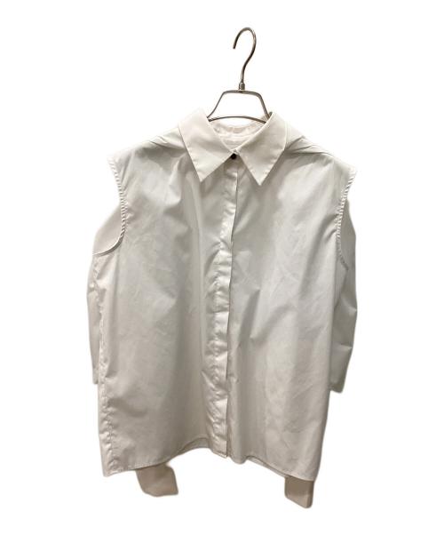 RIM.ARK（リムアーク）RIM.ARK (リムアーク) カバードスリーブスシャツ ホワイト サイズ:FREEの古着・服飾アイテム