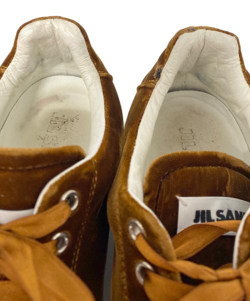 JIL SANDER（ジルサンダー）JIL SANDER (ジルサンダー) ベルベットスニーカー ブラウン サイズ:37の古着・服飾アイテム