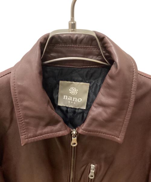 nano&co（ナノアンドコー）nano&co (ナノアンドコー) レザージャケット ボルドー サイズ:Sの古着・服飾アイテム