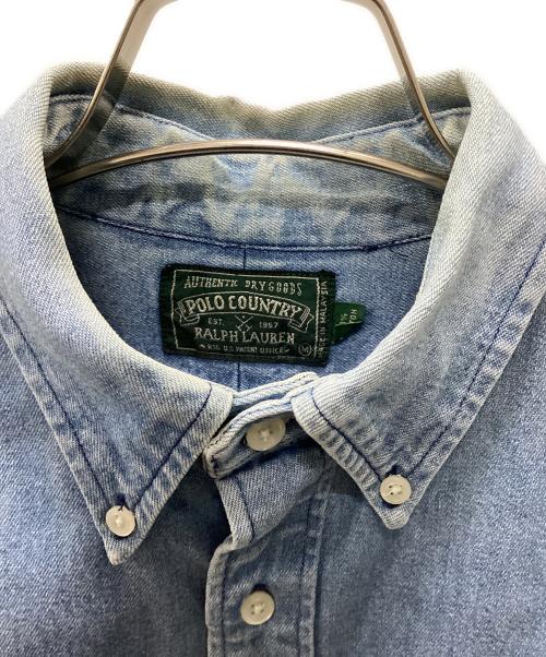 RALPH LAUREN（ラルフローレン）RALPH LAUREN (ラルフローレン) POLO COUNTRY (ポロカントリー) デニムシャツ インディゴ サイズ:MEDIUMの古着・服飾アイテム
