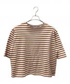 ORCIVALオーシバル）の古着「長袖カットソー」｜ホワイト×ブラウン