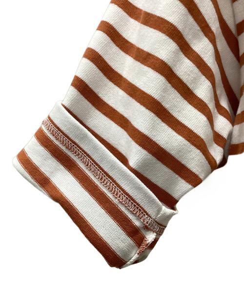 ORCIVAL（オーシバル）ORCIVAL (オーシバル) 長袖カットソー ホワイト×ブラウン サイズ:1の古着・服飾アイテム