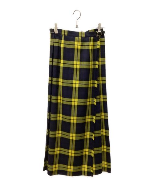 O'NEIL OF DUBLIN（オニールオブダブリン）O'NEIL OF DUBLIN (オニールオブダブリン) スカート イエロー×ネイビー サイズ:40の古着・服飾アイテム