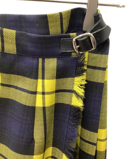 O'NEIL OF DUBLIN（オニールオブダブリン）O'NEIL OF DUBLIN (オニールオブダブリン) スカート イエロー×ネイビー サイズ:40の古着・服飾アイテム