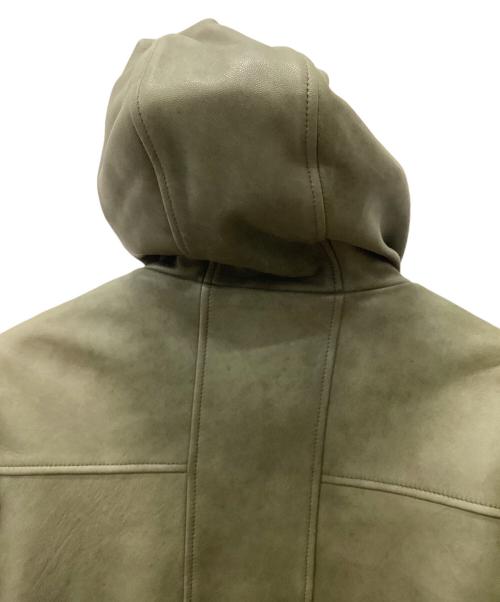 HUNTING WORLD（ハンティングワールド）HUNTING WORLD (ハンティングワールド) ラムレザージャケット オリーブ サイズ:52の古着・服飾アイテム