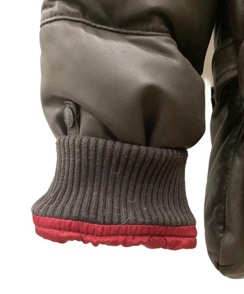 DSQUARED2（ディースクエアード）DSQUARED2 (ディースクエアード) ラムレザーダウンジャケット ブラウン サイズ:48の古着・服飾アイテム