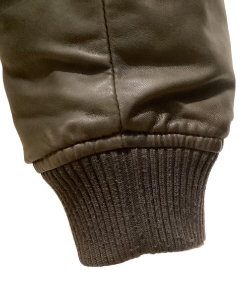 DSQUARED2（ディースクエアード）DSQUARED2 (ディースクエアード) ラムレザーダウンジャケット ブラウン サイズ:48の古着・服飾アイテム